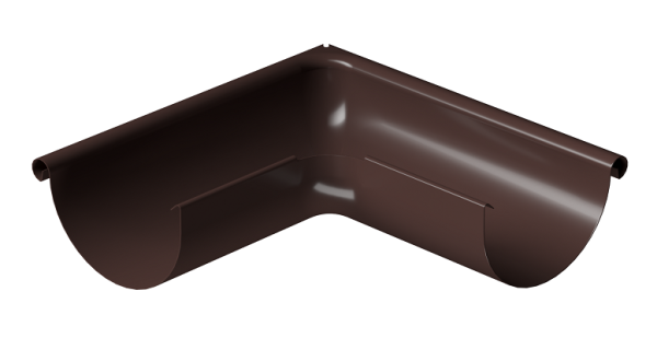 Угол внешний 90° D125 Döcke STAL PREMIUM Шоколад, (RAL 8019) купить в Сургуте