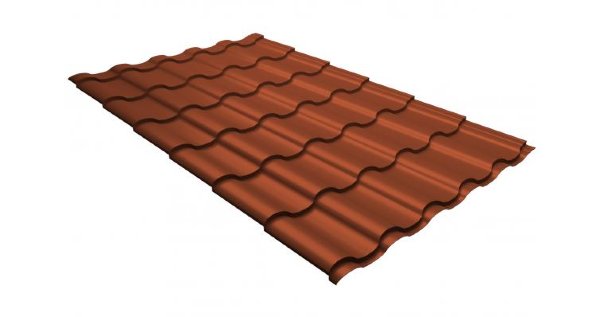 Металлочерепица кредо GL 0,5 GreenСoat Pural RR 750 кирпично-красный (RAL 8004 терракота) купить в Сургуте