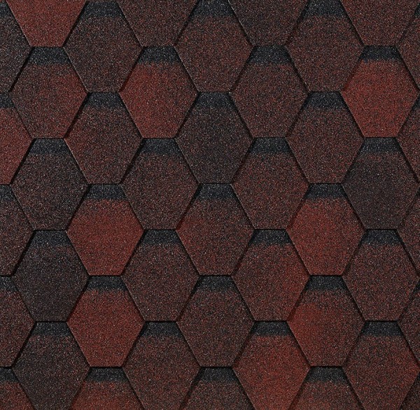 Гибкая черепица EURASIA Docke, Коллекция ШЕСТИГРАННИК Красный купить в Сургуте