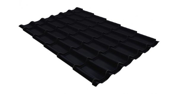 Металлочерепица классик GL 0,5 Velur20 RAL 9005 черный купить в Сургуте