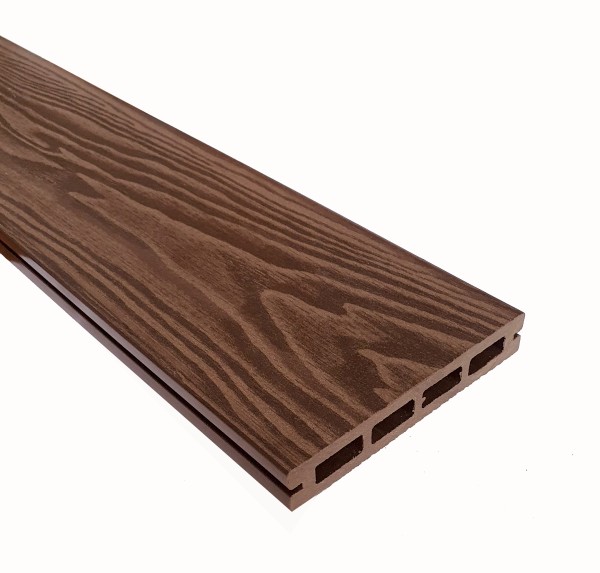 Террасная доска из ДПК Terrapol Смарт 3D Пустотелая с пазом Орех Милано купить в Сургуте