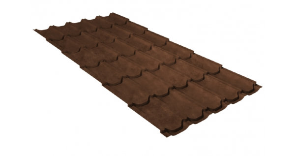 Металлочерепица квинта плюс GL 0,5 Safari Twincolor Brown купить в Сургуте