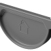 Заглушка желоба D125 Döcke STAL PREMIUM Графит, (RAL 7024) купить в Сургуте