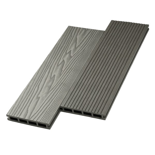 Террасная доска ДПК NanoWood двусторонняя New 3D тиснение + вельвет Серый купить в Сургуте