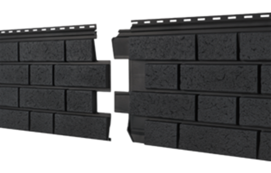 Фасадная панель Ю-пласт Стоун Хаус S-Lock Клинкер Нордик Графитовый купить в Сургуте