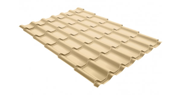 Металлочерепица классик 0,5 Satin RAL 1014 слоновая кость купить в Сургуте
