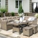 Комплект мебели AFINA плетеной из иск. ротанга AFM-307B Beige купить в Сургуте