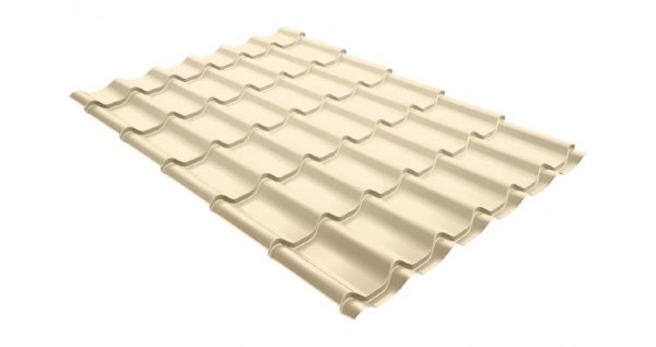 Металлочерепица классик 0,5 Satin RAL 1015 светлая слоновая кость купить в Сургуте