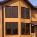 Фиброцементный сайдинг Latonit Красное дерево (RAL 8001/8008) купить в Сургуте