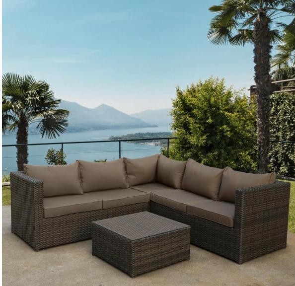 Комплект мебели AFINA плетеной из иск. ротанга YR825A Brown/Beige купить в Сургуте