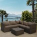 Комплект мебели AFINA плетеной из иск. ротанга YR825A Brown/Beige купить в Сургуте