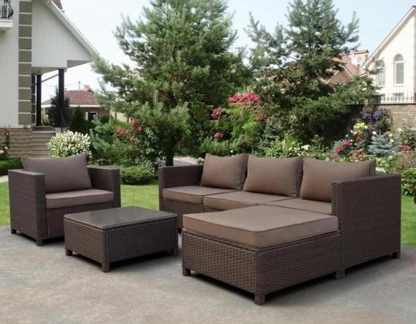 Комплект мебели AFINA плетеной из иск. ротанга YR821A Brown/Beige купить в Сургуте