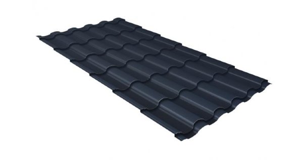 Металлочерепица кредо 0,5 Satin RAL 7024 мокрый асфальт купить в Сургуте