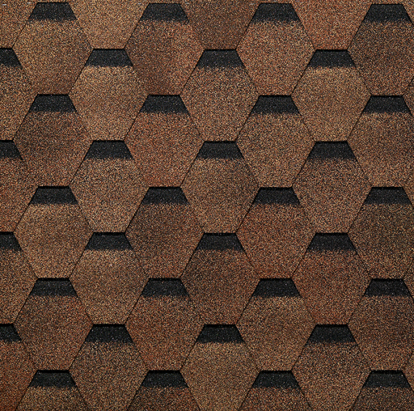 Гибкая черепица EURASIA Docke, Коллекция ШЕСТИГРАННИК Светло-коричневый купить в Сургуте