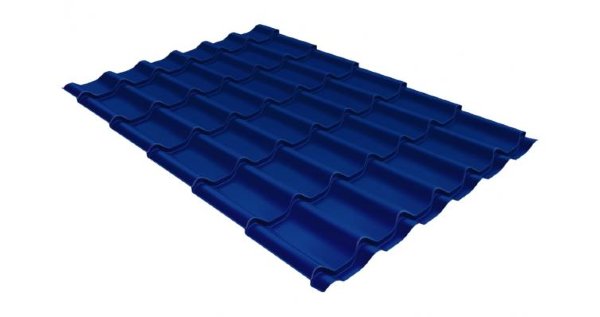 Металлочерепица классик 0,5 Satin RAL 5005 сигнальный синий купить в Сургуте