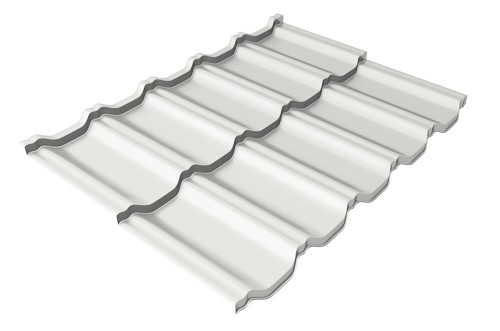 Металлочерепица модульная Квинта Uno Grand Line c 3D резом 0,5 Satin RAL 9003 сигнальный белый купить в Сургуте
