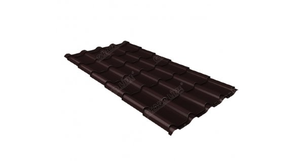 Металлочерепица камея GL 0,5 Quarzit RAL 8017 Metallic купить в Сургуте