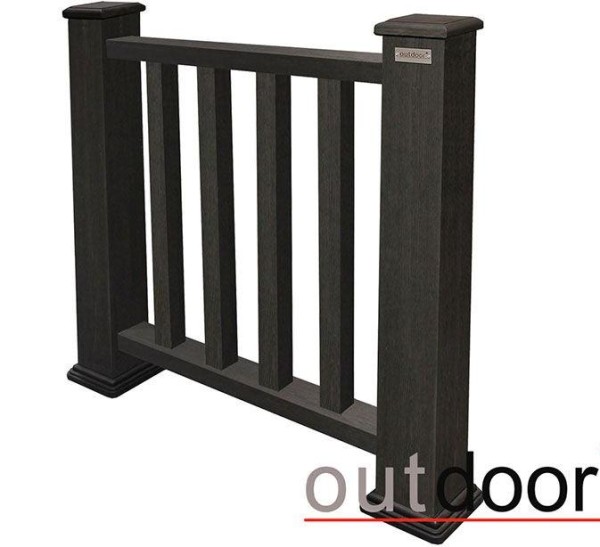 Ограждение из ДПК Outdoor Классик 3D STORM чёрный купить в Сургуте