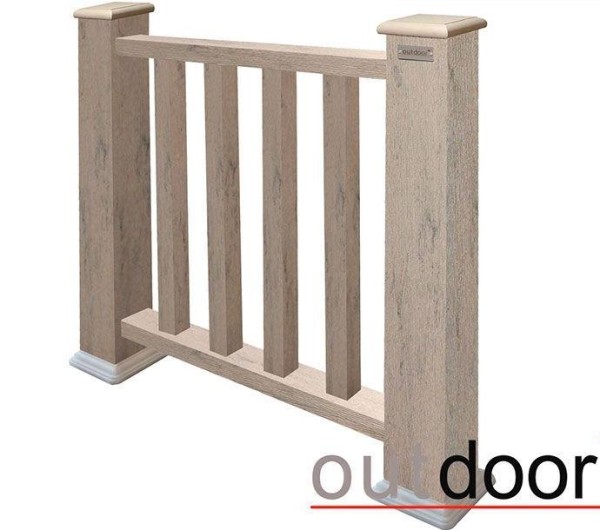Ограждение из ДПК Outdoor Классик 3D STORM серый микс купить в Сургуте
