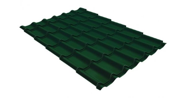 Металлочерепица классик GL 0,5 Velur20 RAL 6005 зеленый мох купить в Сургуте
