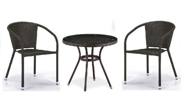 Комплект плетеной мебели AFINA из иск. ротанга Асоль-7 T282ANT/Y137C-W53 Brown 2Pcs купить в Сургуте