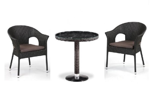 Комплект плетеной мебели AFINA из иск. ротанга T601/Y79A-W53 Brown 2Pcs купить в Сургуте