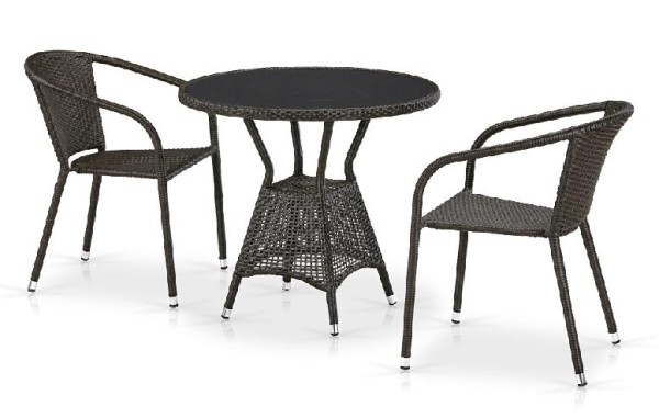 Комплект плетеной мебели AFINA из иск. ротанга T707ANS/Y137C-W53 Brown 2Pcs купить в Сургуте