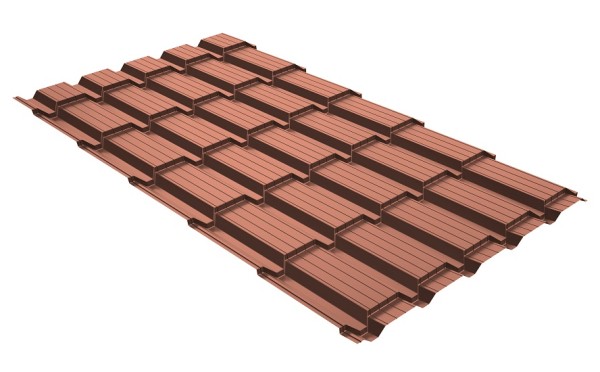 Металлочерепица GL квадро профи 0,5 Quarzit Cuprum Steel купить в Сургуте
