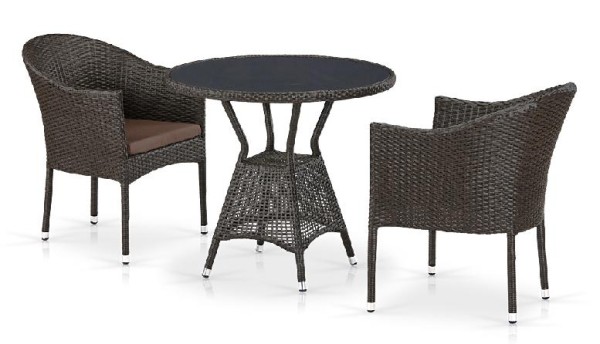 Комплект плетеной мебели AFINA из иск. ротанга T707ANS/Y350-W53 Brown 2Pcs купить в Сургуте