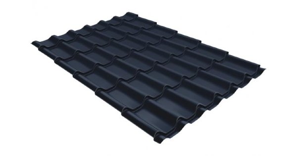 Металлочерепица классик 0,5 Satin RAL 7024 мокрый асфальт купить в Сургуте