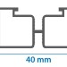 Лага алюминиевая KRONEX 40x15x3000 мм опорная Slim купить в Сургуте