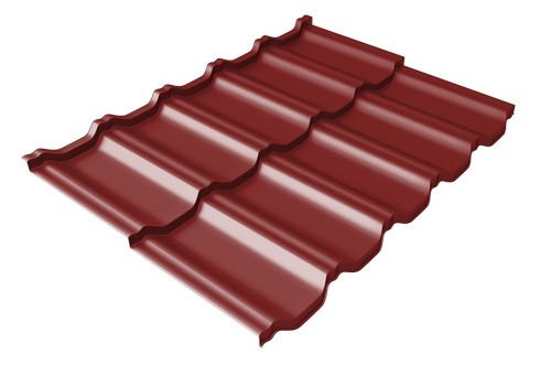Металлочерепица модульная Квинта Uno Grand Line c 3D резом 0,5 Satin RAL 3011 коричнево-красный купить в Сургуте