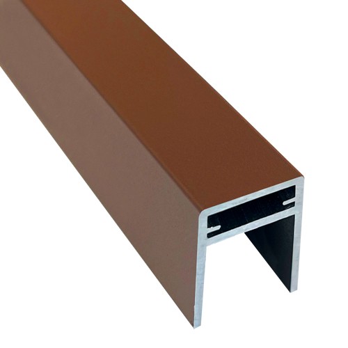 П-профиль Алюминиевый EasyDecking 35x25 Коричневый купить в Сургуте
