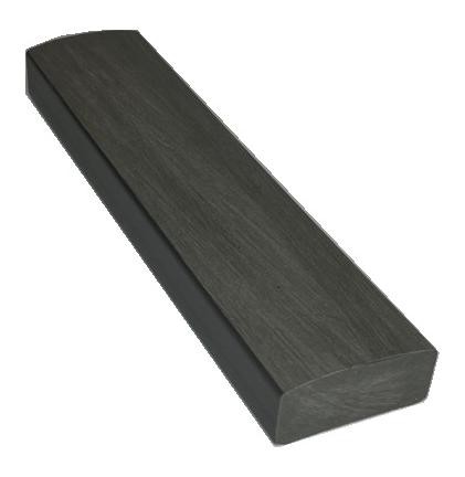 Лавочный брус Ecodecking Некст полнотелый брашированный 70х35 графит купить в Сургуте