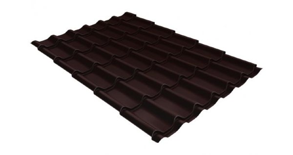 Металлочерепица классик 0,5 Satin RAL 8017 шоколад купить в Сургуте