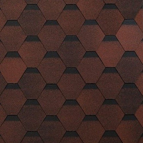 Гибкая черепица Shinglas, коллекция Оптима – Красный купить в Сургуте