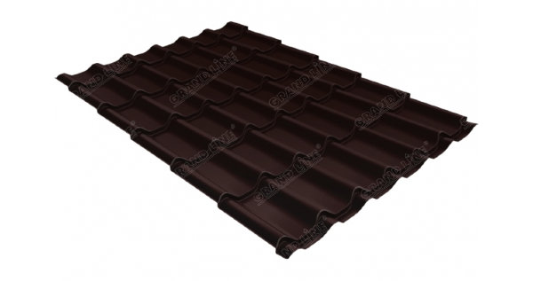 Металлочерепица классик GL 0,5 Quarzit RAL 8017 шоколад Metallic купить в Сургуте